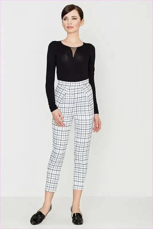 Retro Check Trousers Unique Style Business Fashion