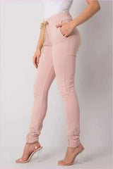 Rhinestone Cuff Sweatpants Unique Style