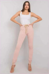 Rhinestone Cuff Sweatpants Unique Style