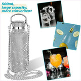 Rhinestone Encrusted Vacuum Flask for High Capacity Style