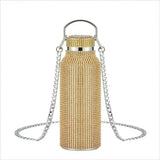 Rhinestone Encrusted Vacuum Flask for High Capacity Style