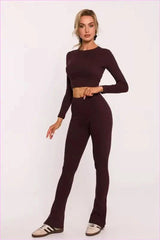 Ribbed Cotton Fashion Leggings Unique Style Cotton Leggings