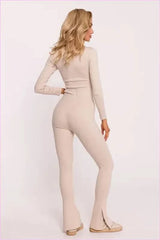 Ribbed Cotton Fashion Leggings Unique Style Cotton Leggings