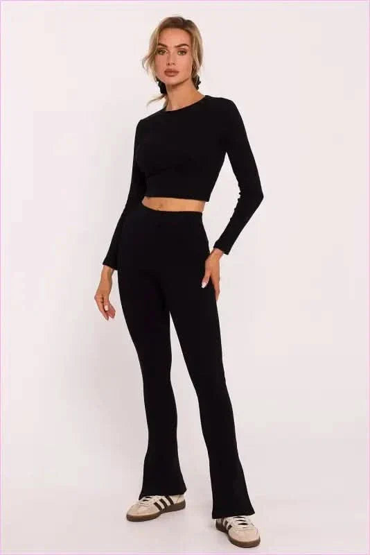 Ribbed Cotton Fashion Leggings Unique Style Cotton Leggings