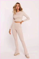 Ribbed Cotton Fashion Leggings Unique Style Cotton Leggings