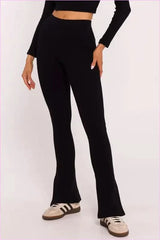 Ribbed Cotton Fashion Leggings Unique Style Cotton Leggings