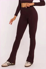 Ribbed Cotton Fashion Leggings Unique Style Cotton Leggings