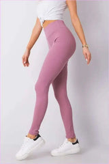 Ribbed High Waist Leggings Unique Fashion Style