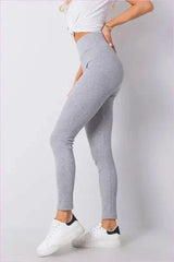Ribbed High Waist Leggings Unique Fashion Style