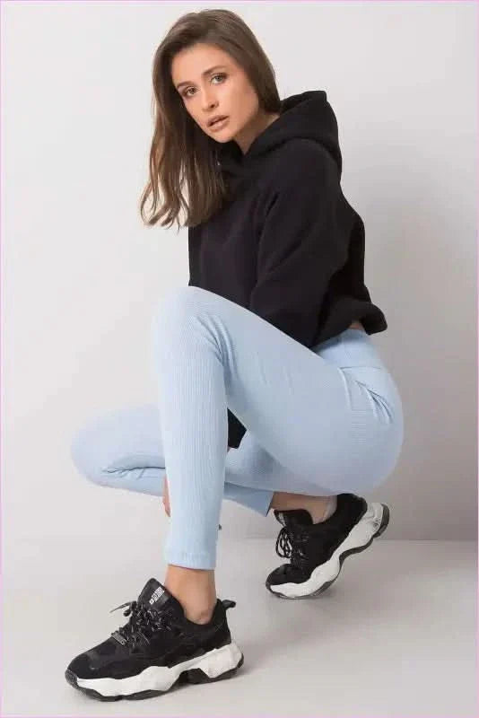 Ribbed High Waist Leggings Unique Fashion Style