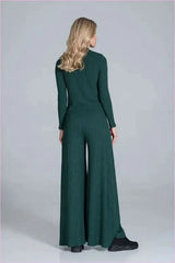 Ribbed Knit Bell Bottoms Unique Style Fashion Trousers