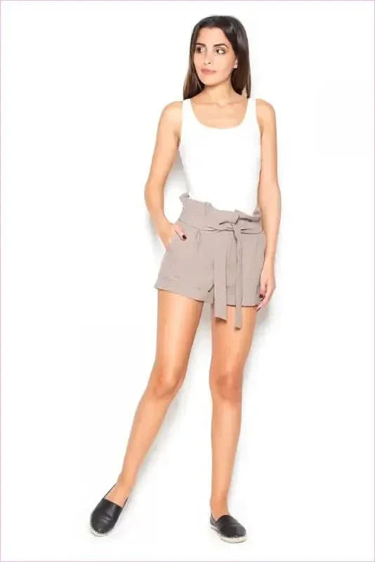 Ruffle Waist Sash Shorts Unique Summer Style Fashion
