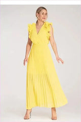 Ruffled Wrap Maxi Dress Unique Fashion Style