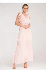 Ruffled Wrap Maxi Dress Unique Fashion Style