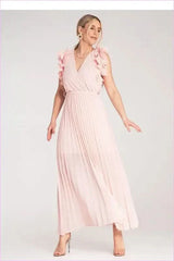 Ruffled Wrap Maxi Dress Unique Fashion Style