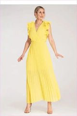 Ruffled Wrap Maxi Dress Unique Fashion Style