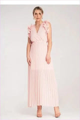 Ruffled Wrap Maxi Dress Unique Fashion Style