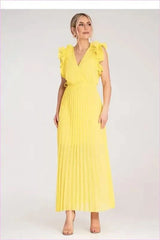 Ruffled Wrap Maxi Dress Unique Fashion Style