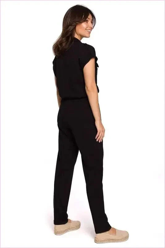 Safari Style Cotton Jumpsuit Unique Fashion