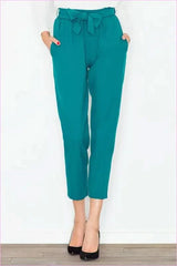 Sashed Waist Trousers Unique Style Fashion