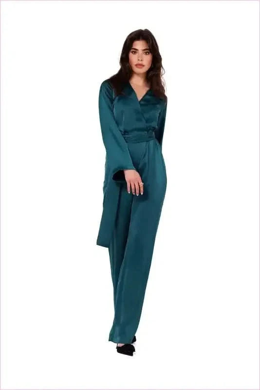 Satin Jumpsuit Unique Fashion Style