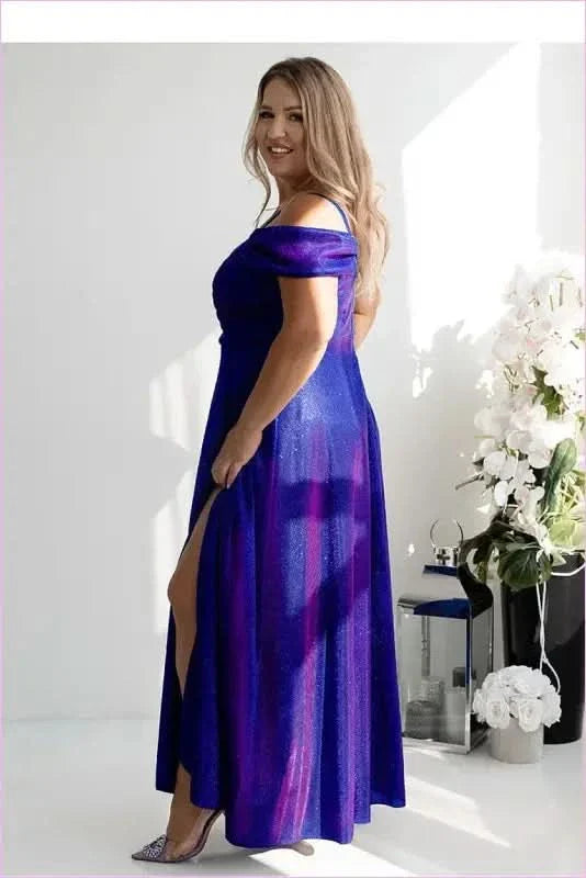 Sheen Long Dress Elegant Fashion Style