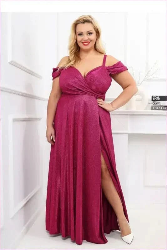 Sheen Long Dress Elegant Fashion Style
