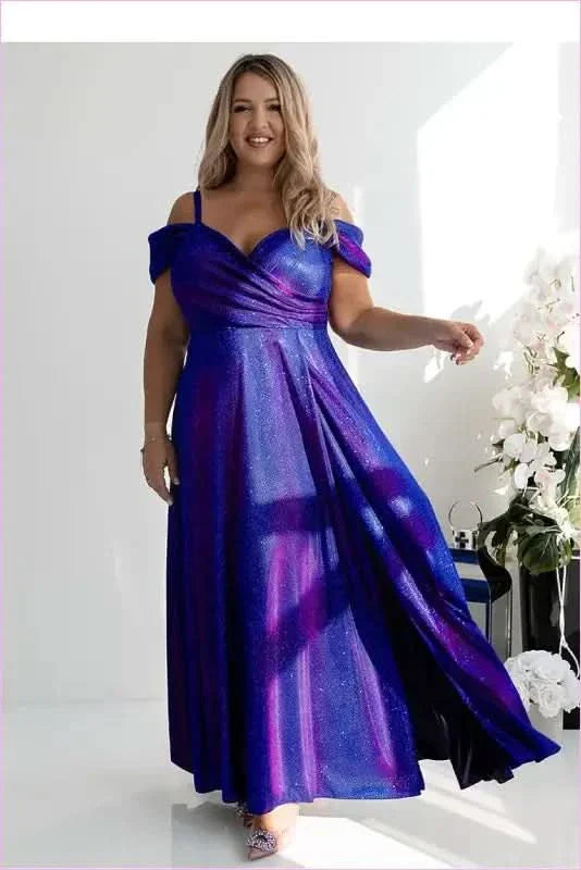 Sheen Long Dress Elegant Fashion Style
