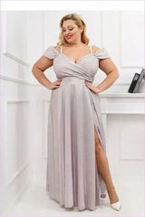 Sheen Long Dress Elegant Fashion Style
