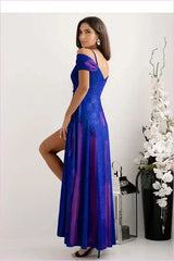 Sheen Long Dress Elegant Fashion Style