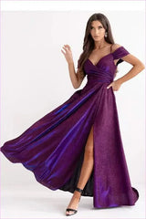 Sheen Long Dress Elegant Fashion Style