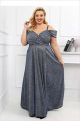 Sheen Long Dress Elegant Fashion Style