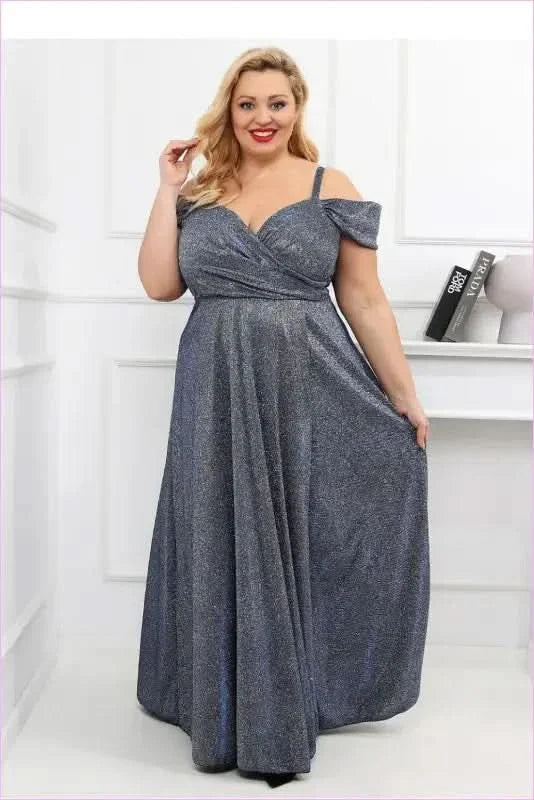 Sheen Long Dress Elegant Fashion Style