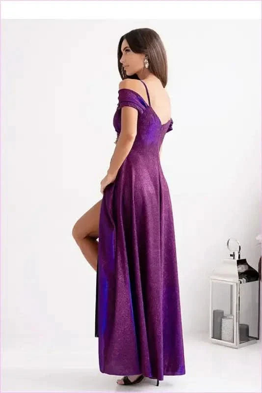Sheen Long Dress Elegant Fashion Style
