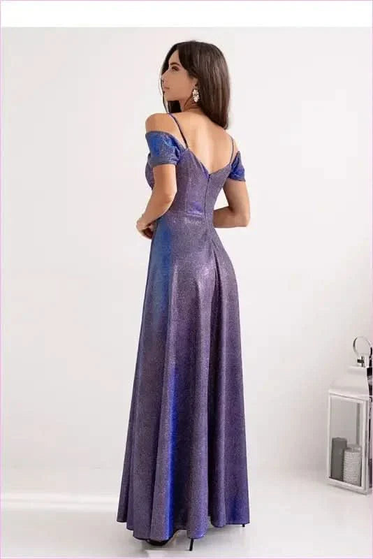 Sheen Long Dress Elegant Fashion Style