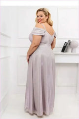 Sheen Long Dress Elegant Fashion Style