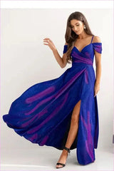 Sheen Long Dress Elegant Fashion Style