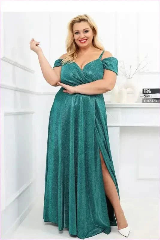 Sheen Long Dress Elegant Fashion Style