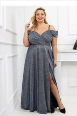 Sheen Long Dress Elegant Fashion Style