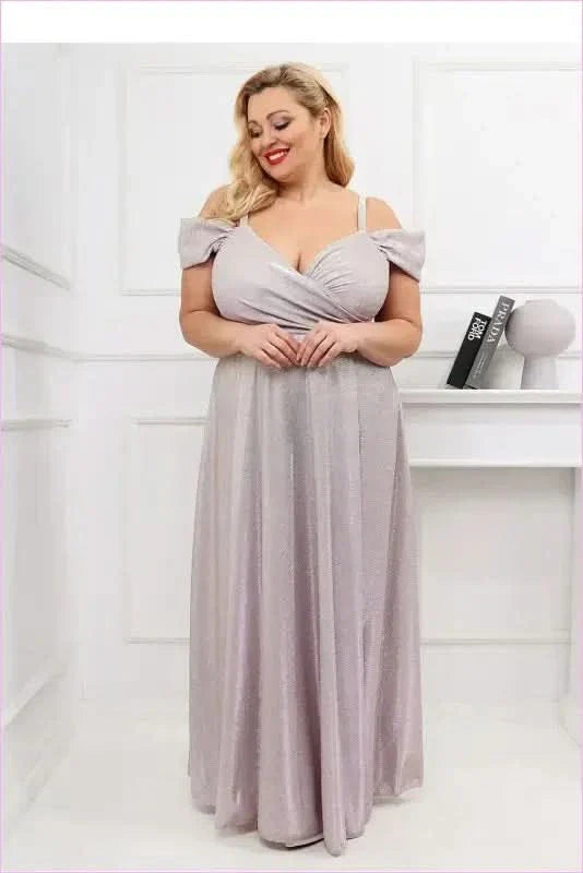 Sheen Long Dress Elegant Fashion Style