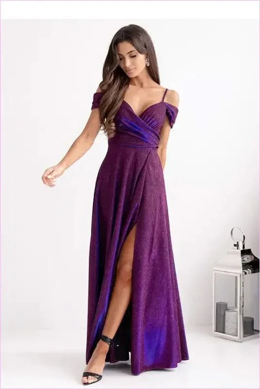 Sheen Long Dress Elegant Fashion Style
