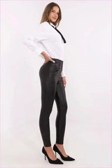 Skinny Leatherette Pants Unique Women's Style