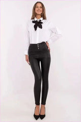 Skinny Leatherette Pants Unique Women's Style