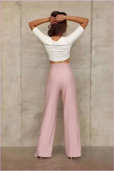 Solid Bell Bottom Pants Unique Style Fashion