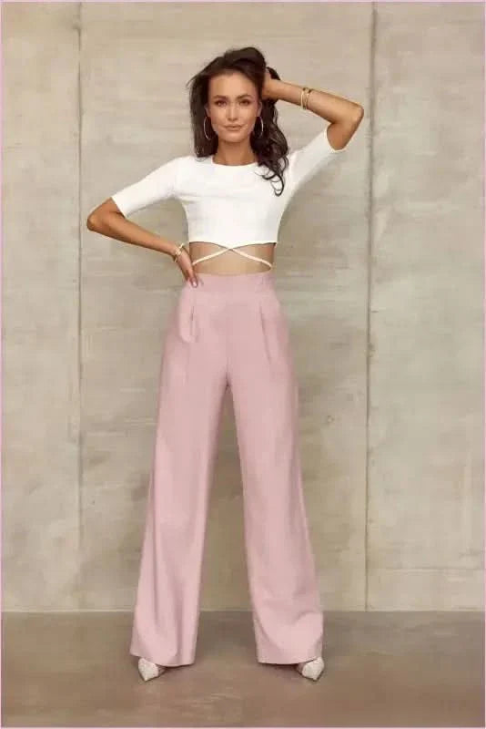 Solid Bell Bottom Pants Unique Style Fashion