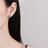 Solid Silver 1 Carat Moissanite Classic Hoop Earrings