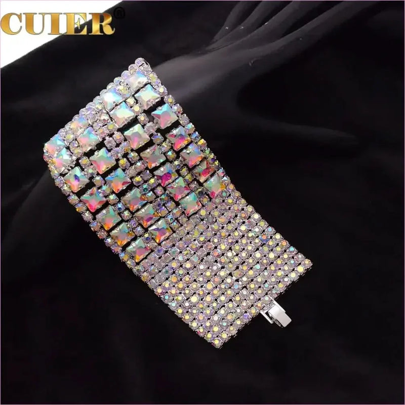 Sparkling Rhinestone Crystal Square Bracelet for Drag Queens