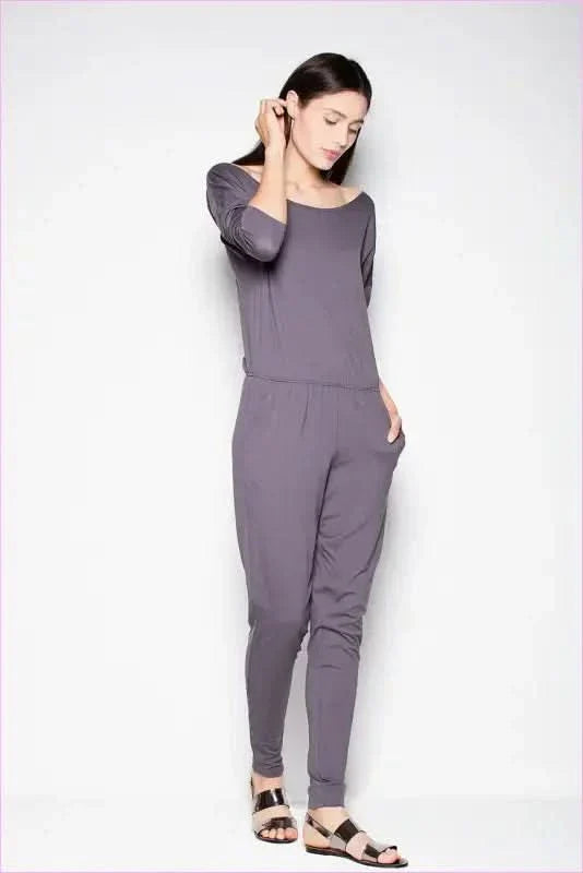 Sporty Waist Cut Jumpsuit Unique Style Fashion