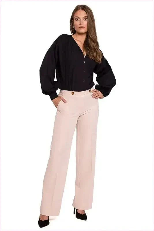 Straight Leg Trousers Unique Fashion Style