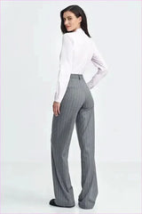 Striped High Waist Fashion Pants for Women